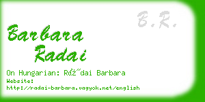 barbara radai business card